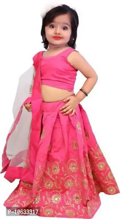 krishnav enterprise kids lehenga choli 2-5 (4-5 Years, pink)-thumb3