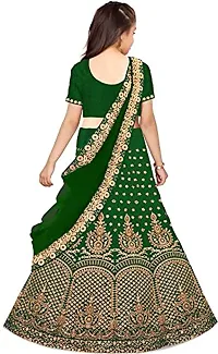 krishnav enterprise semi stitched lehenga choli 4-15 (13-14 Years, green)-thumb1