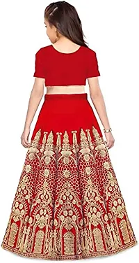 krishnav enterprise lehenga choli and duppta set (9-10 Years, red)-thumb1