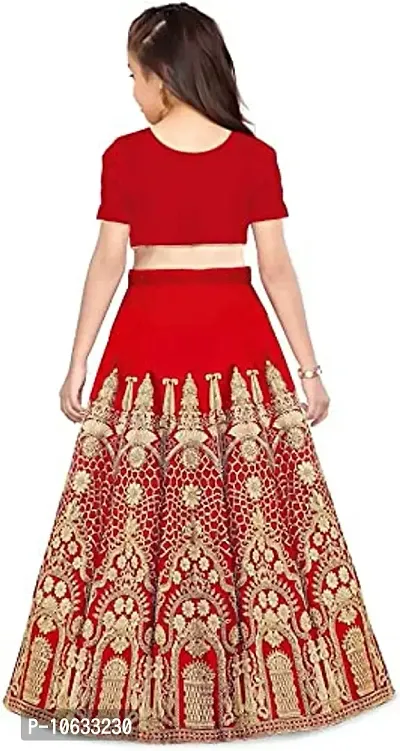 krishnav enterprise lehenga choli and duppta set (9-10 Years, red)-thumb2