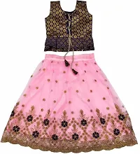 KRISHNAV ENTERPRISE KIDS LEHENGA CHOLI (7-8 Years, Pink)-thumb3