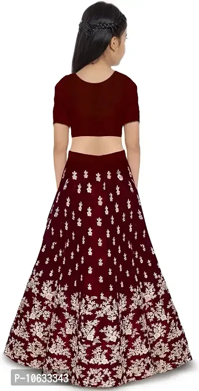 KRISHNAV ENTERPRISE LEHENGA CHOLI 4-15 (12-13 Years, MAROON)-thumb2