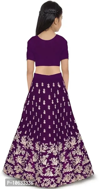 Purple Silk Embroidered Lehenga Cholis-thumb2