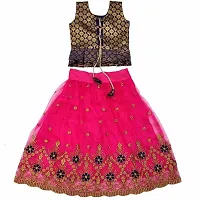 KRISHNAV ENTERPRISE KIDS LEHENGA CHOLI (5-6 Years, Dark pink)-thumb3