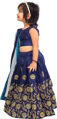 krishnav enterprise kids lehenga choli 2-5 (2-3 Years, blue)-thumb2