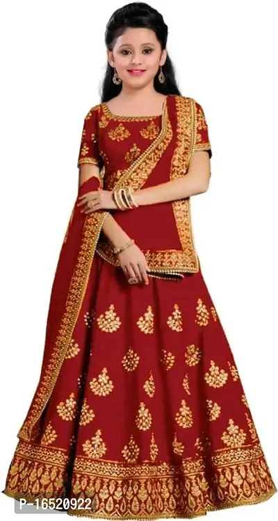 Kids Lehenga Choli Dupatta Set-thumb0