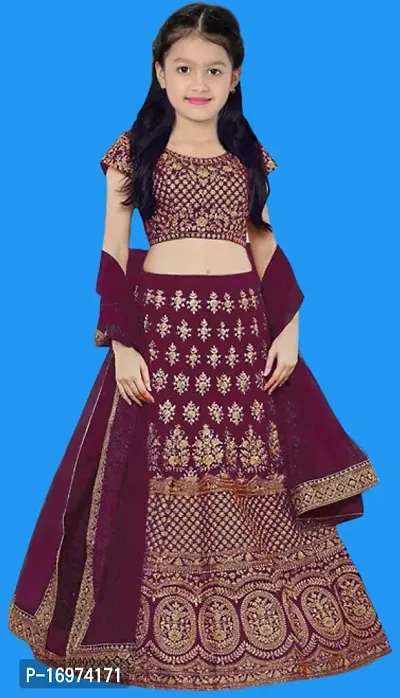 Kids Lehenga Choli Dupatta Set-thumb0