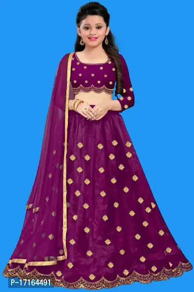 Kids Lehenga Choli Dupatta Set-thumb0