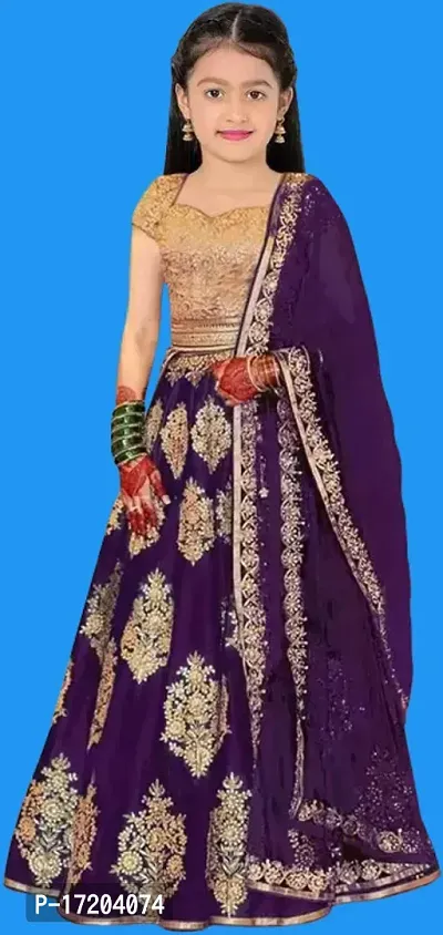 Kids Lehenga Choli Dupatta Set-thumb0