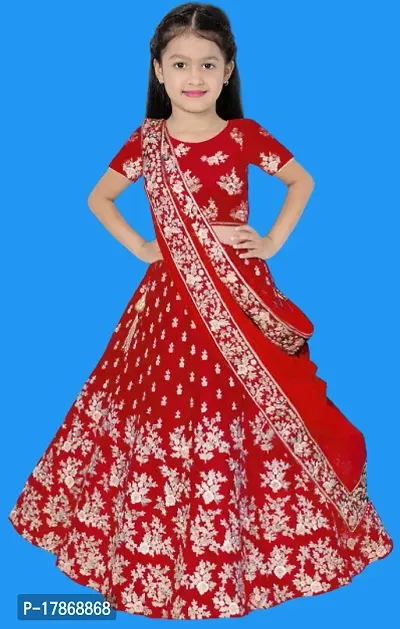 Kids Lehenga Choli Dupatta Set-thumb0