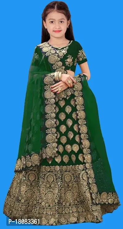 Kids Lehenga Choli Dupatta Set-thumb0