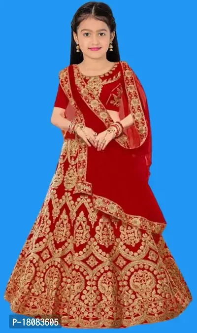 Kids Lehenga Choli Dupatta Set-thumb0