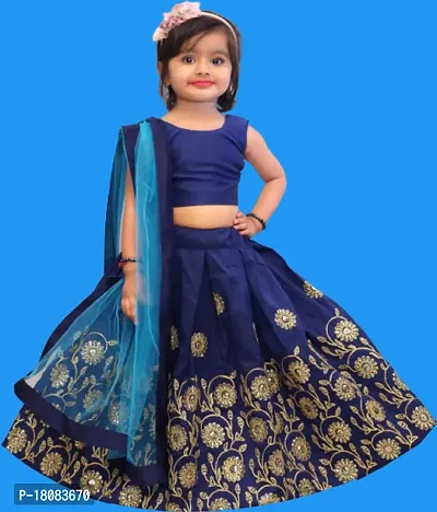 Kids Lehenga Choli Dupatta Set-thumb0