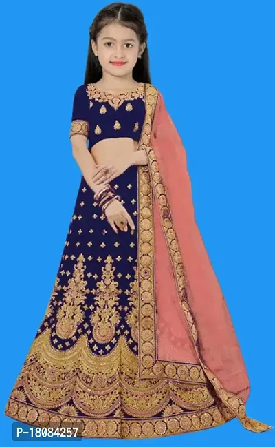 Kids Lehenga Choli Dupatta Set-thumb0