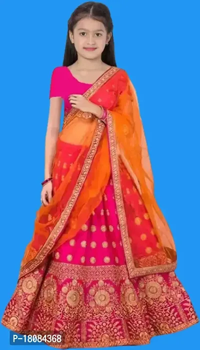 Kids Lehenga Choli Dupatta Set-thumb0