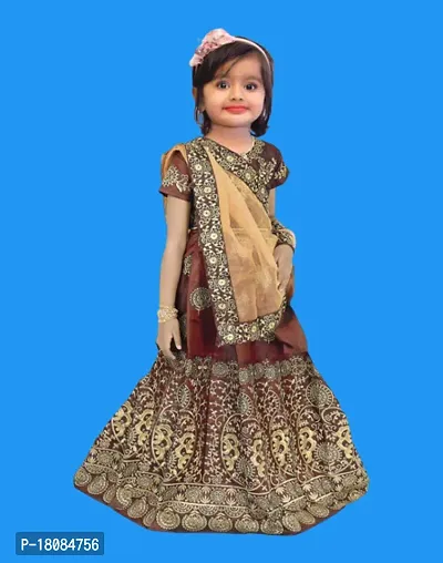 Kids Lehenga Choli Dupatta Set-thumb0