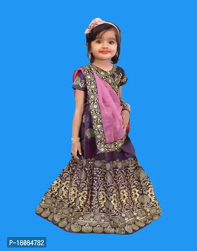 Kids Lehenga Choli Dupatta Set-thumb0