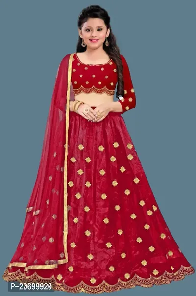 Kids Lehenga Choli Dupatta Set-thumb0