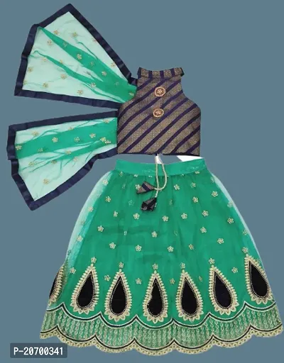 Kids_ Lehenga Choli Dupatta Set-thumb0