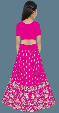 Kids Satin Lehenga Choli With Dupatta Set-thumb1