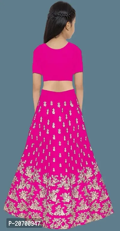 Kids Satin Lehenga Choli With Dupatta Set-thumb2