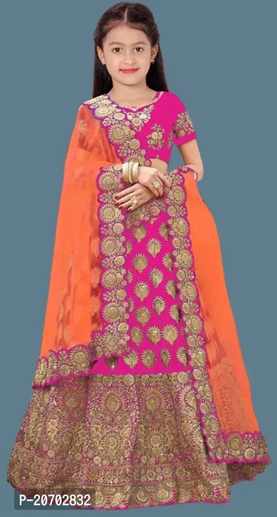 Kids Lehenga Choli Dupatta Set-thumb0