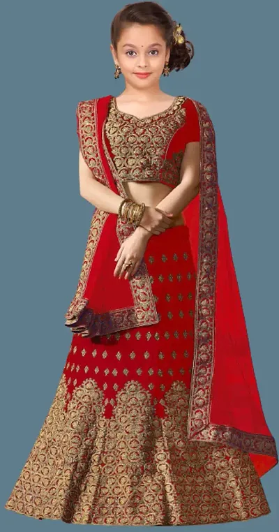 Girls Satin Lehenga Cholis 