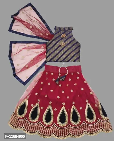 Kids Lehenga Choli Dupatta Set-thumb0