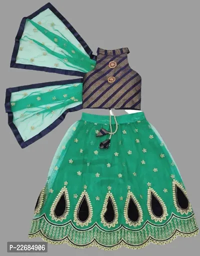 Kids Lehenga Choli Dupatta Set-thumb0