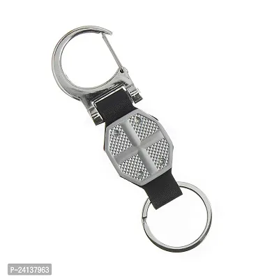 MAG BEE RE Bullet Bike metal  Leather Hook Keychain (Black)-thumb3