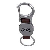 Key ring For Royal Enfield (Bullet) Brown- 1 Pcs Key Chain-thumb1