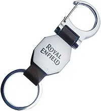 MAG BEE RE Bullet Bike metal  Leather Hook Keychain (Black)-thumb1