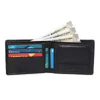 MAG BEE LEATHERS Genuine Leather Wallet for Mens- 02 Currency Compartments 01 Hidden Pocket 6Credit Card Slots 1 one Card Holder (Black)-thumb4