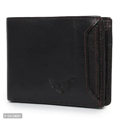 MAG BEE LEATHERS Genuine Leather Wallet for Mens- 02 Currency Compartments 01 Hidden Pocket 6Credit Card Slots 1 one Card Holder (Brown)