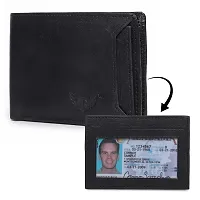 MAG BEE LEATHERS Artificial Leather Wallet for Mens- 02 Currency Compartments 02 Hidden Pocket 6 Credit Card Slots (Black)-thumb1