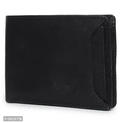 MAG BEE LEATHERS Artificial Leather Wallet for Mens- 02 Currency Compartments 02 Hidden Pocket 6 Credit Card Slots (Black)-thumb0