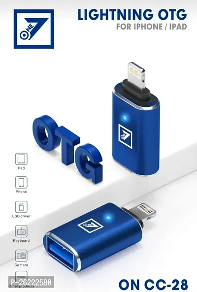 On cc 28 one7 USB OTG for iPhone/iPad, Compatible with iOS 14 and Later, USB Female Support Connect USB Flash Drive, Keyboard, Mouse Compatible with i-Phone 14/14plus/14pro/14pro max/13/13Mini/13Pro /-thumb2