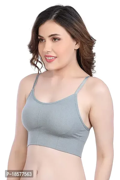 Stylish Multicoloured Cotton Blend Solid Bras For Women Pack Of 3-thumb2