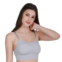 Stylish Grey Cotton Solid Bras For Women Pack Of 1-thumb1