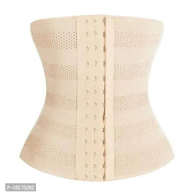 Stylish Beige Polyester Solid Tummy Shaper For Women