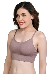 Stylish Multicoloured Cotton Blend Solid Bras For Women Pack Of 4-thumb1