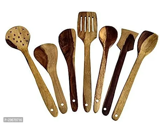 Wooden Cooking Spoon Set with Spatulas Set of 7-thumb0