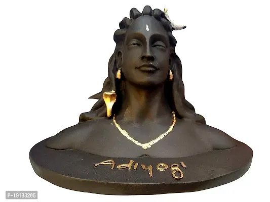 Marble Adiyogi God Adiyogi Bhagwan Shiv Ji Shiv Ji Dhyan Shiv Idol Shiv Ji Murti Shiv Ji Adiyogi God Adiyogi Idol Shiv Ji for Home Decor, Black-thumb0