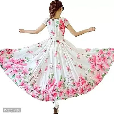 Stylish Pink Georgette Printed Stitched Gowns For Women-thumb4