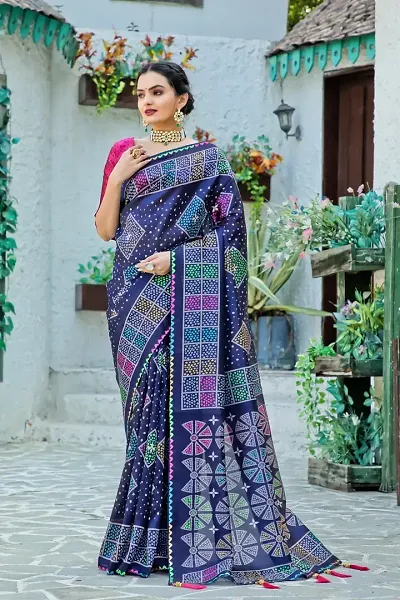 Hot Selling Cotton Silk Saree with Blouse piece 