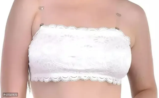 Stylish White Cotton Solid Bras For Women-thumb0