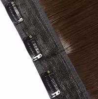 5 Clip 24 Inch Natural Brown Straight Hair Extension-thumb1