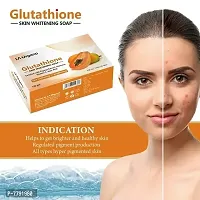 LA Organo Glutathione Papaya Skin Whitening Soap, with Vitamin E C for Skin Lightening Brightening, Kojic Acid, Dark Spot and Dead Skin Cell Removal, Fairness Soap For All Skin Type (Pack of 2)-thumb3