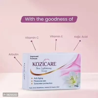 Kozicare Skin Lightening Soap Kojic Acid, Arbutin, Vitamins C  E, Glutathione, Suncreen  (3 x 75 g)-thumb2