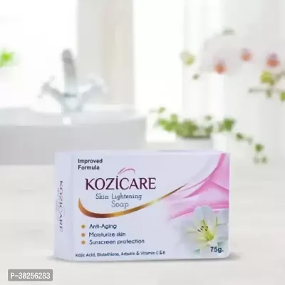 Kozicare Skin Lightening Soap Kojic Acid, Arbutin, Vitamins C  E, Glutathione, Suncreen  (3 x 75 g)-thumb3